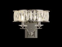 Vivienne Polished Nickel Crystal Wall Lights Diyas Armed Wall Lights